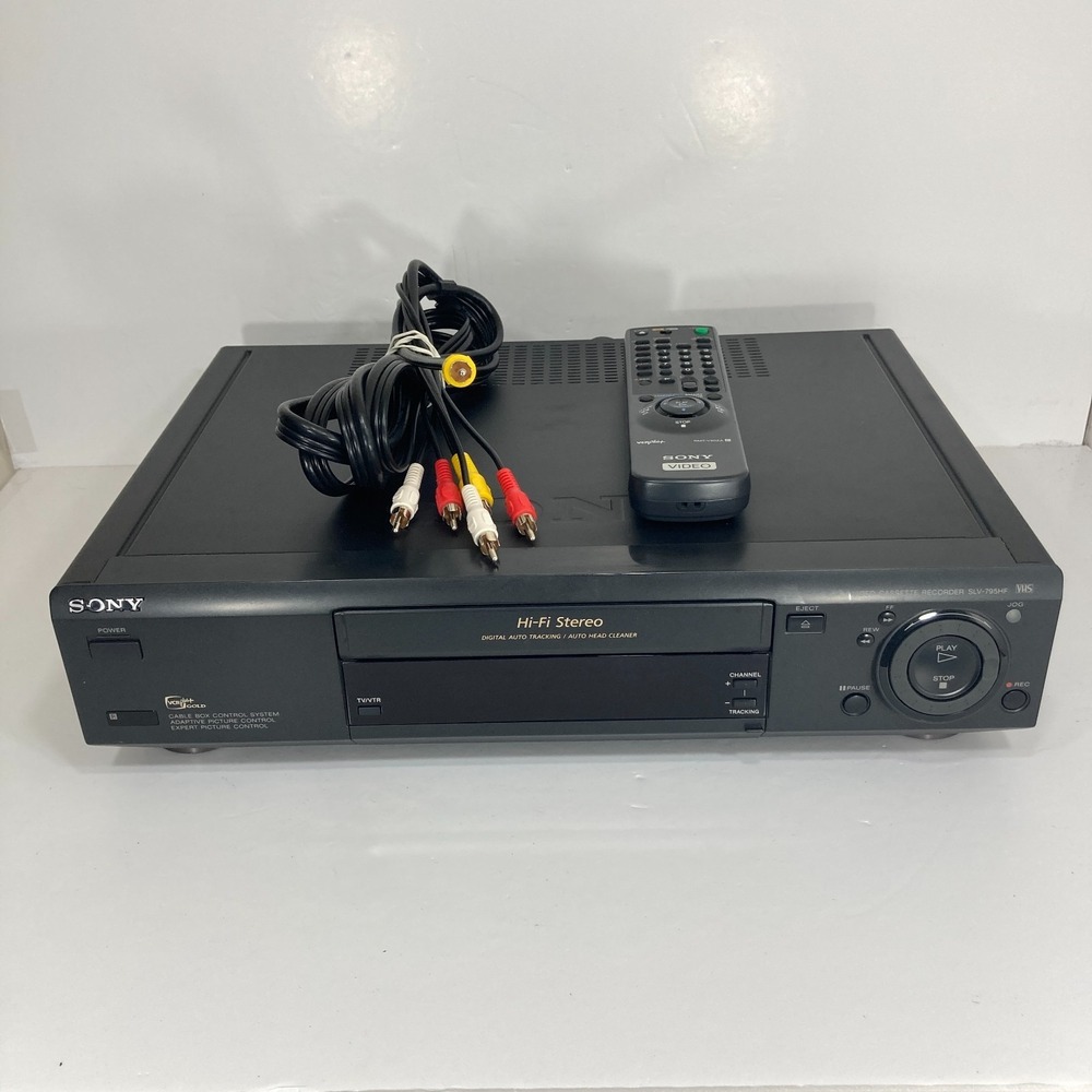 Sony SLV-795HF Hi-Fi Stereo VCR VHS Player With Remote & Cables - TESTED